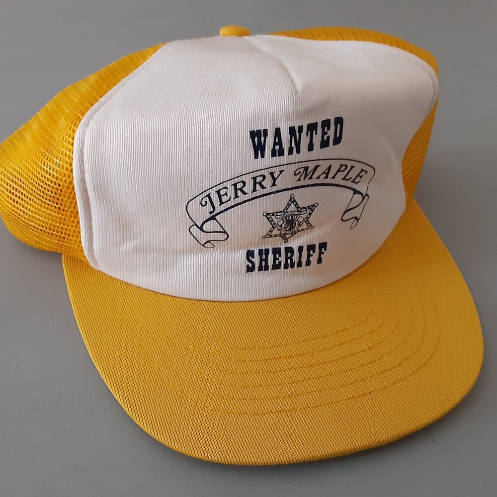 Vintage New c1980 * Jerry Maple for Sheriff Baseball Cap * Nevada * Lake Tahoe